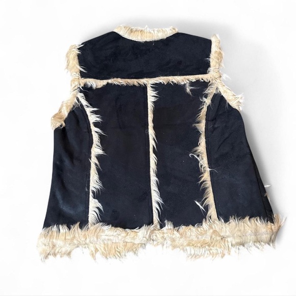 Faux Fur Y2K Retro Boho Vest Festival Ready Size M Western 2000s Hippie - Picture 4 of 6